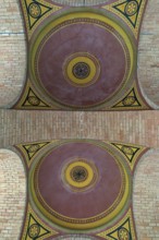 Brick brick vault in the National Yuri Fedkovych University, founded 1875, Czernowicz, Ukraine