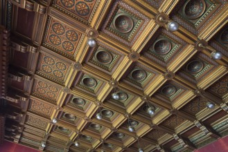 Cassette ceiling in a lecture hall of the National Yuri Fedkovych University, founded in 1875,