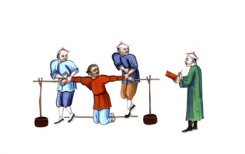 Jurisdiction, torture and punishment in medieval China, torture by pressing knuckles with wooden