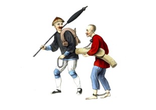 Jurisdiction, torture and punishment in medieval China, offenders are led into exile. A person