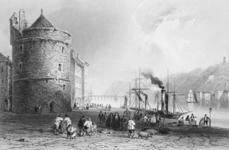 Waterford port on the Suir River, County Waterford, Ireland, founding of Norwegian Vikings in 914,