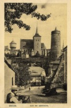 Historical postcard around 1900, Bautzen, Saxony, Germany, digital reproduction of a historical