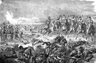 Zieten defeated the French in the victory of the Belle Alliance, La Haye Sainte, between Charleroi