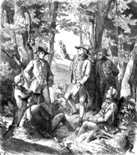 Johann Christoph Friedrich von Schiller, 1759-1805, reads the novel The Robbers to his students,