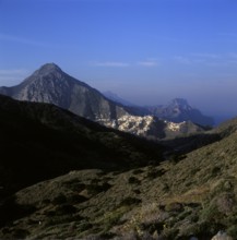 Mountain village Olympos on the island of Karpathos, Dodecanese, Aegean Sea, Greece