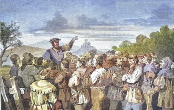 German Peasants' War, 1524-1526, Jos Friz speaks to the conspirators on the Hartmatte. Joss Fritz