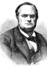 Ludwig Wilhelm Friedrich Seeger, 1810-1864, was a German politician and poet, woodcut from 1864