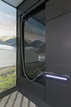 Audi charging station for electric cars on EUREF Campus Düsseldorf, detail, European Energy Forum