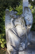 Tomb of painter Andreas Achenbach, grave angel of sculptor Karl Janssen, Nordfriedhof Düsseldorf,