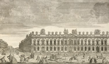 Royal Arsenal and Crown Prince Palace, Berlin, around 1850, Germany, authentic, digitally restored