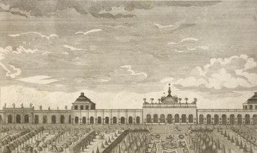 Royal pleasure palace Monbijoux in Berlin, around 1850, Germany, authentic, digitally restored