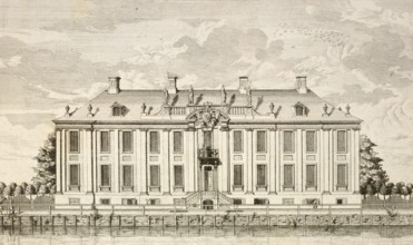 Pleasure Palace by Prince Ferdinand zu Friedrichsfelde, around 1850, Germany, authentic, digitally