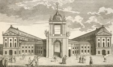 Royal Palace in Potsdam, around 1850, Germany, authentic, digitally restored reproduction from a