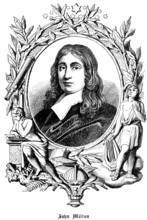 John Milton (1608-1674) English poet and politician under Oliver Cromwell, writings against the