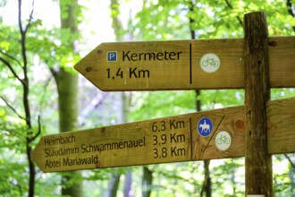 Schleiden, North Rhine-Westphalia, Germany — Eifel National Park. Information sign, Heimbach,