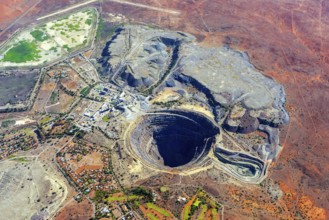 Diamond mine, coffee fontain, South Africa, Free State, mining, African, excavation, mining,