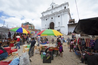 Market at Santo Tomás Church in Chichicastenango, Highlands, El Quiché Department, Guatemala