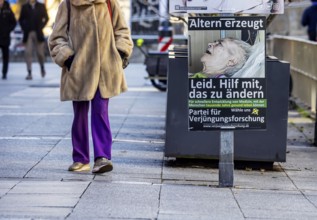 2026 state election in Baden-Württemberg. Election poster in the city center of Stuttgart. Poster