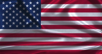 United States flag with cloth textured background. National flag of the United States with