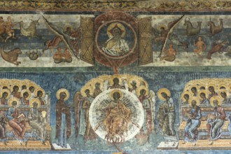 Detail of the Last Judgment wall frescoes at the Vorone? monastery church, 1547, Vorone?, Romania