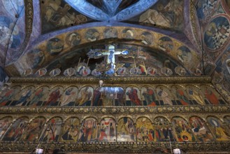 Depictions of saints on the altar wall, Vorone? monastery church, 1547, Vorone?, Romania