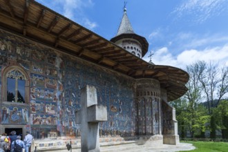 Vorone? monastery church with wall frescoes, 1547, Vorone?, Romania