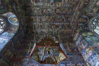 Wall and ceiling frescoes in the Vorone? monastery church, 1547, Vorone?, Buckowina, Romania