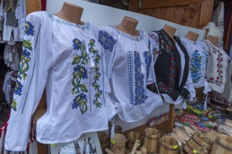 Traditional embroidered blouses as souvenirs, Vorone?, Buckowina, Romania