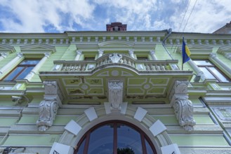 Renovated neoclassical house with balcony, 19th century, Czernowicz, Ukraine