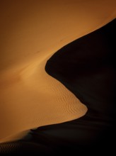Sand dunes in the Rhub al Khali desert, detailed view, empty quarter, largest sandy desert in the