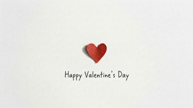 A minimalist Valentine's Day greetings card featuring wreath and elegant lettering to convey