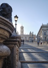 Staircase leading to the Capitoline Square, Statues of the Dioscuri Castor and Pollux, Piazza di