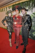 Pauline Stolze, Julian F.M. Stöckel and Danny Widmer (designer) at the 8th jungle party for the