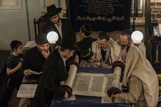 St Petersburg, Russia, Eastern Europe. The Jewish community of St Petersburg at their Synagogue in