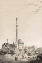 Baba Soukhteh Mosque, Mosquee Baba-Souctah, historical building in Isfahan, Iran, authentic,