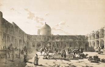The caravanserai of Sa'd al-Saltaneh, Saraye Sa'd ol-Saltaneh, in Qazvin, also Casbin, Iran, is one