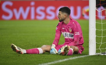 Goalkeeper Fabian Bredlow VfB Stuttgart (01) disappointed Football, UEFA EUROPA LEAGUE, MHPArena,