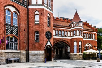 Post office, neo-gothic brick building, 1903, Gliwice, Poland
