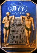 Emblem of the shoemaker's guild, 1838, Piast Castle Museum, 16th century, Gliwice, Poland