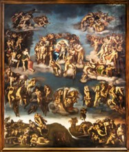 The Last Judgment after Michelangelo's fresco in the Sistine Chapel, unknown German painter 18th