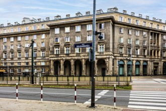 Street sign in honor of Solidarity, Nova Huta, Socialist Realism district, Krakow, Poland
