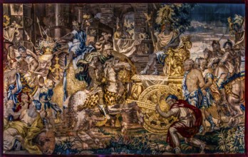 Decorative tapestry with scene of Alexander the Great invading Babylon, France 17th-18th century,