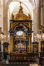 Mausoleum of St. Stanislaw, Krakow Bishop and Patron of Poland, 11th century, canopy with gilded
