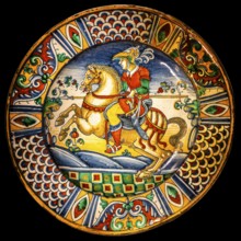 Horse-rider, ceramic plate, Deruta, 16th century, Wawel Royal Castle, former residence and seat of