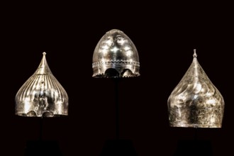Steel and silver helmets, 16th century Turkey, Wawel Royal Castle, former residence and seat of