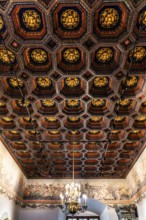 Coffered ceiling, Wawel Royal Castle, former residence and seat of government of the kings of