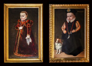 Portrait of Princess Isabella Vasa and Sigismund III Vasa as a child by Domenicus Verwilt, Sweden