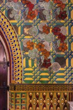 Polychrome detail by Wyspianski, Art Nouveau frescoes, Franciscan Church, 1249, Krakow, Poland