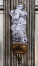 Apostle statue, St. Anna church in baroque style, 1381, Krakow, Poland