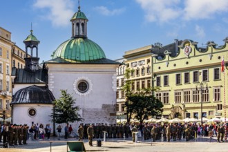 Polish National Military Festival, Rynek with Cloth Hall, from 13th century, Main Market Square,